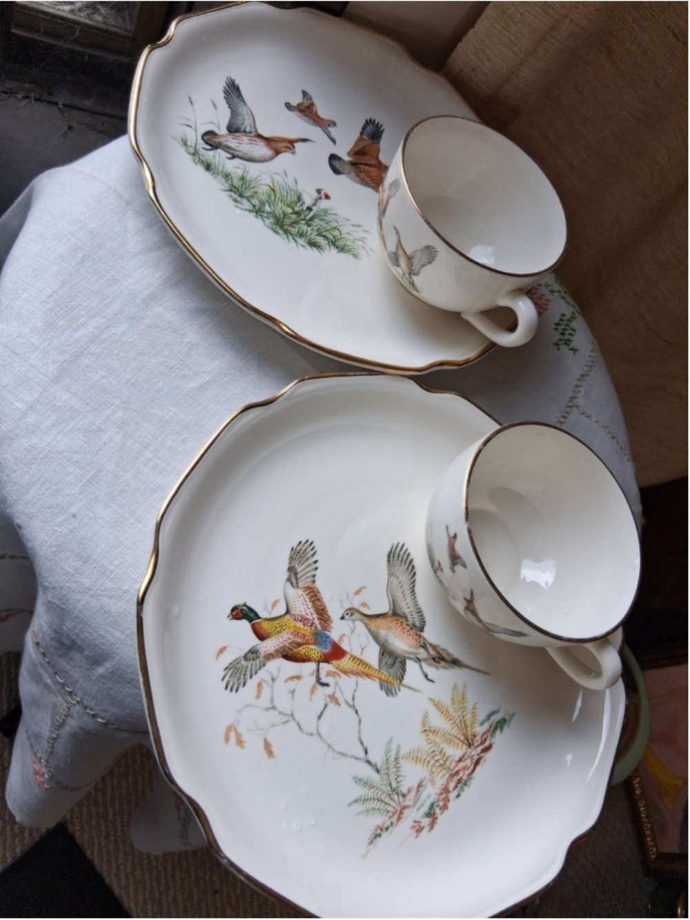 Vintage Georgian China Plates And Cups 22 K
